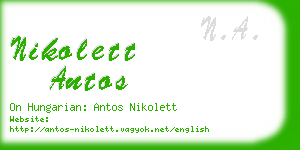 nikolett antos business card